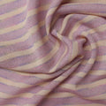 Striped Viscose Nylon Jersey Knit Fabric, 137 gsm, 155 cm — Beige