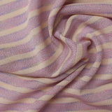 Striped Viscose Nylon Jersey Knit Fabric, 137 gsm, 155 cm — Beige