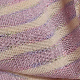Striped Viscose Nylon Jersey Knit Fabric, 137 gsm, 155 cm — Beige — texture