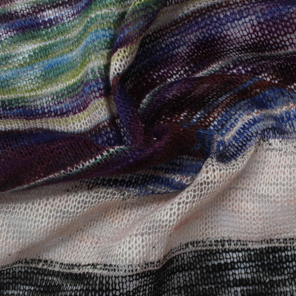 Multicolor Horizontal-Stripe Jersey Knit, Polyester, 225 gsm, 165 cm, ref EF-224096