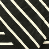 Black Diagonal-Stripe Jersey Knit, Viscose
