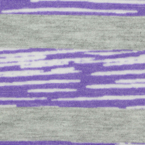 Purple Horizontal-Stripe Jersey Knit, Poly-Viscose