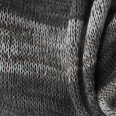 Grey Horizontal-Stripe Jersey Knit, Poly-Viscose, 177 gsm