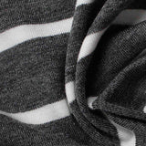 Grey Horizontal-Stripe Jersey Knit, Poly-Viscose — texture