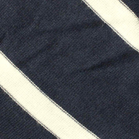 Navy Stripe Jersey Knit, Viscose, 131 gsm