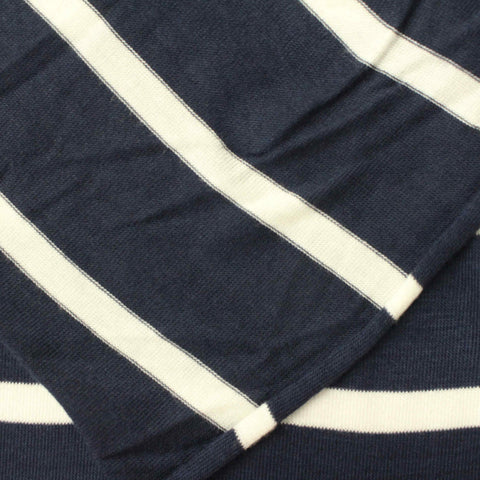 Navy Stripe Jersey Knit, Viscose, 131 gsm