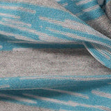 Blue Horizontal-Stripe Jersey Knit, Poly-Viscose — texture
