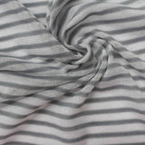 Grey Horizontal-Stripe Jersey Knit, Polyester