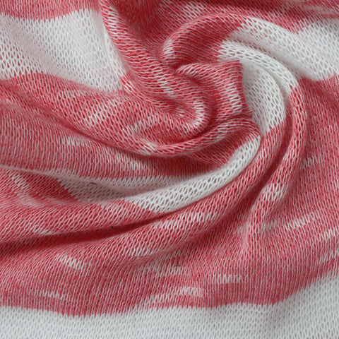 Red Horizontal-Stripe Jersey Knit
