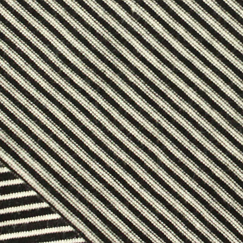 Black Diagonal-Stripe Jersey Knit, Viscose, 174 gsm