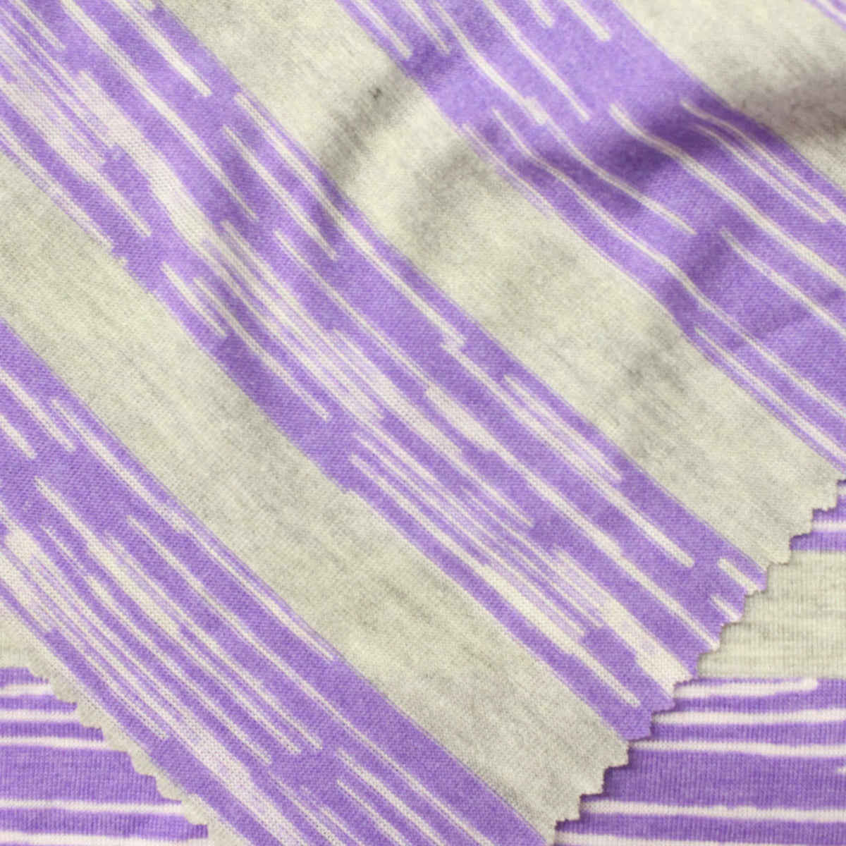 Purple Stripe Jersey Knit, Viscose