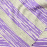 Purple Stripe Jersey Knit, Viscose