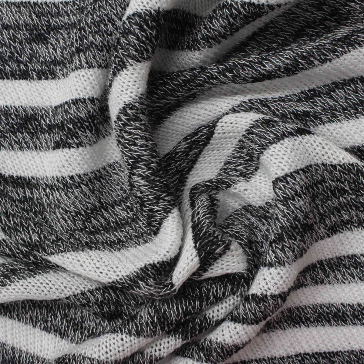 Black Marl Jersey Knit, Poly-Viscose, 130 gsm, 170 cm