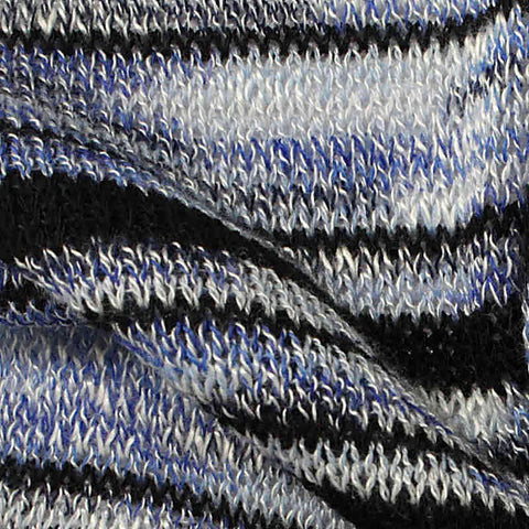 Black Horizontal-Stripe Jersey Knit, 190 gsm