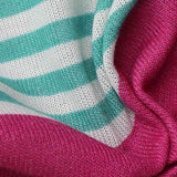 White Horizontal-Stripe Jersey Knit, Polyester — texture