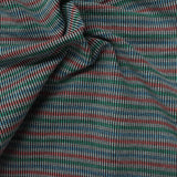 Multi Horizontal-Stripe Jersey Knit, Cotton-Poly