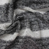 Heathered Black Horizontal-Stripe Jersey Knit