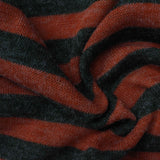 Orange Horizontal-Stripe Rib Knit