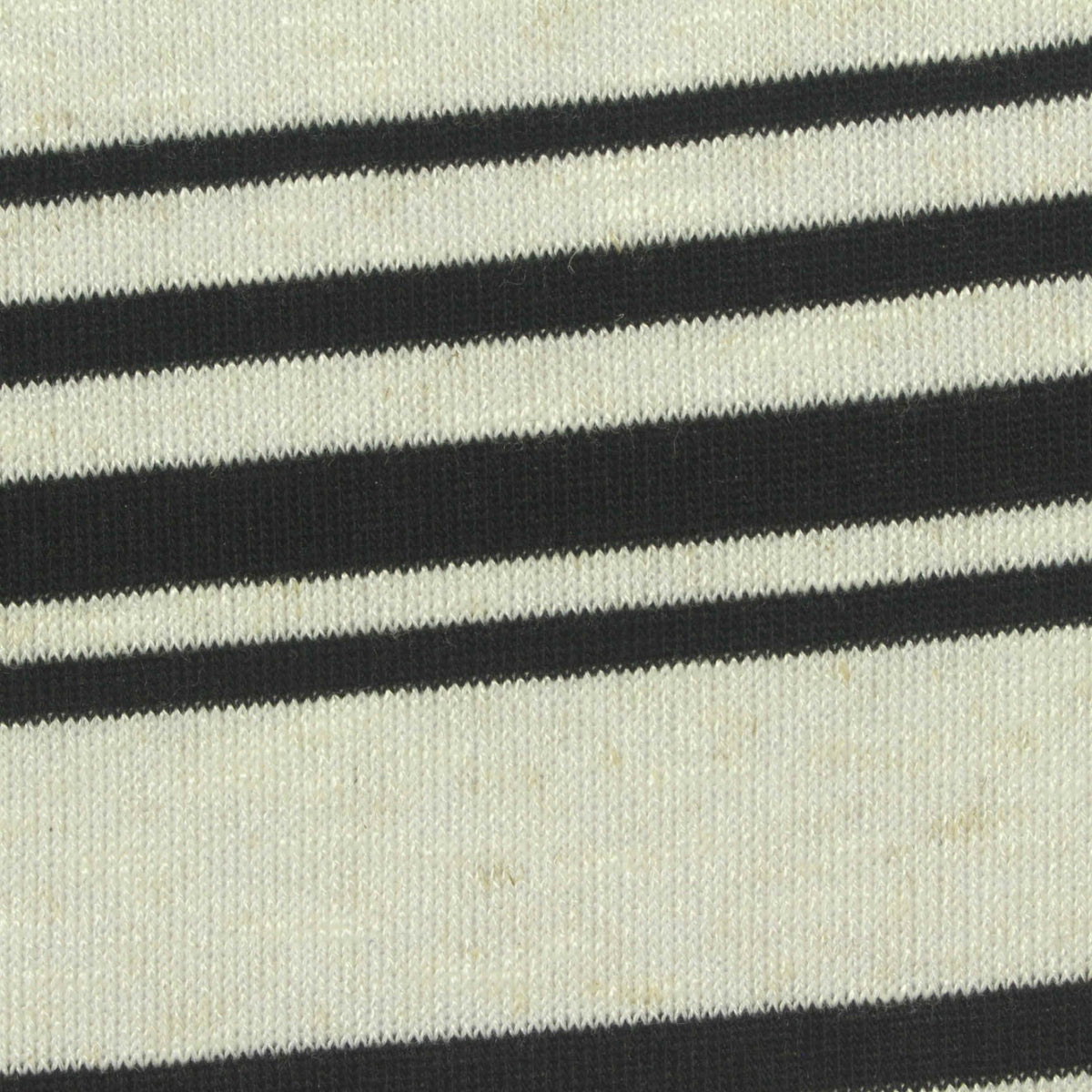 Black Horizontal-Stripe Rib Knit, Poly-Viscose, 283 gsm
