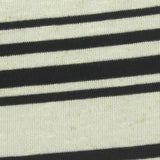 Black Horizontal-Stripe Rib Knit, Poly-Viscose