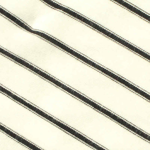 Black Horizontal-Stripe Rib Knit, Viscose, 142 gsm