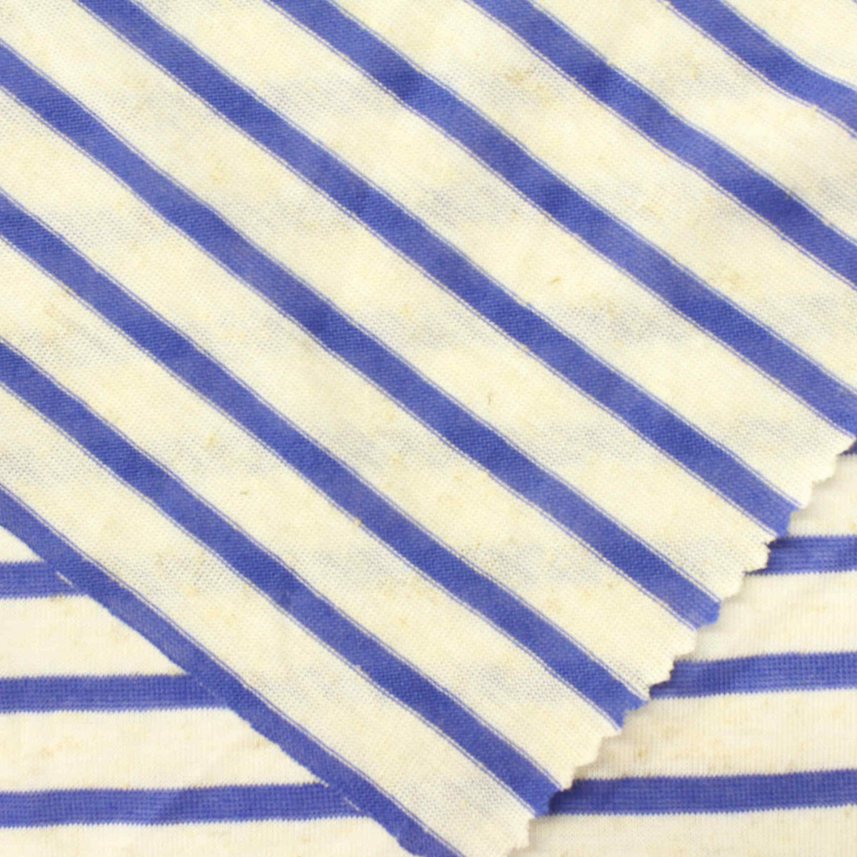 Blue Stripes Rib Knit, Polyester, 113 gsm