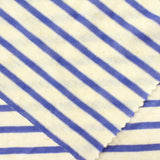 Blue Stripes Rib Knit, Polyester