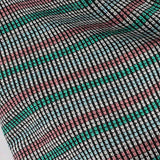 Black Fine-Check Rib Knit, Cotton-Poly — texture