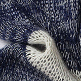 Navy Stripes Rib Knit — texture
