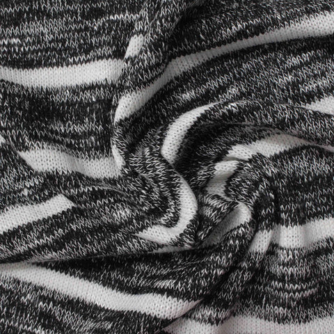 Black Marl Jersey Knit, 220 gsm