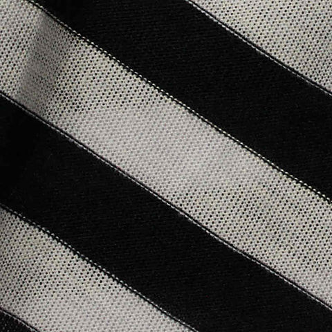 Black Stripe Jersey Knit, Poly-Viscose, 121 gsm