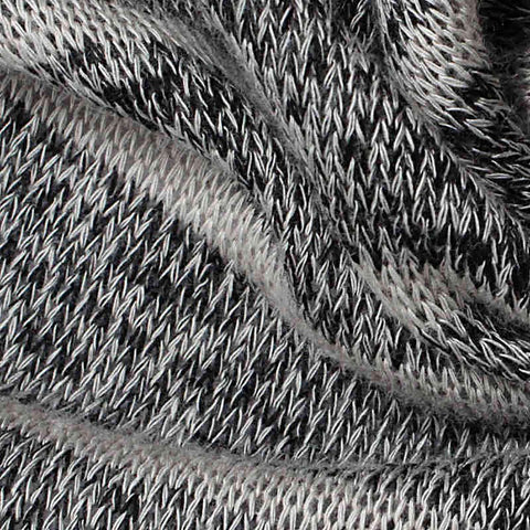 Black Marled-Stripe Jersey Knit