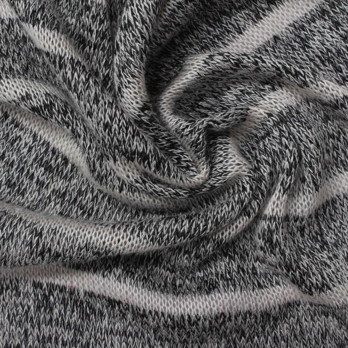 Black Marled-Stripe Jersey Knit