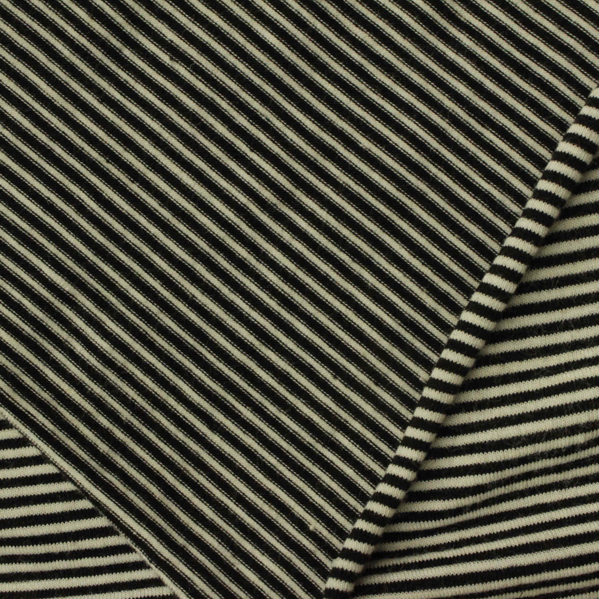 Black Stripe Jersey Knit, 226 gsm