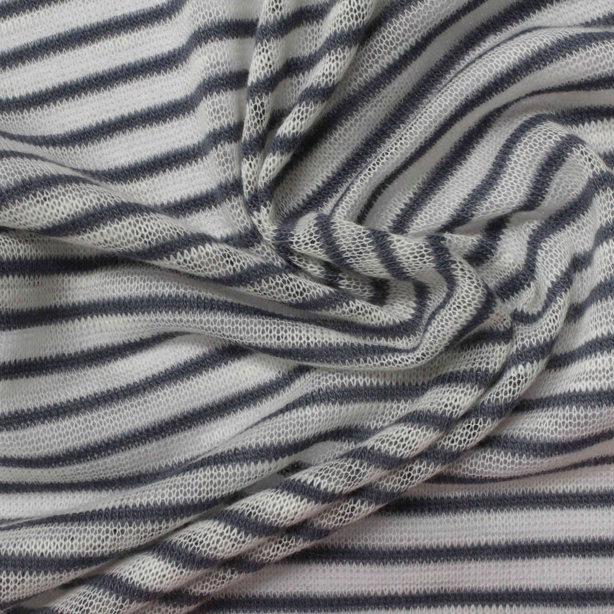 Charcoal Horizontal-Stripe Jersey Knit