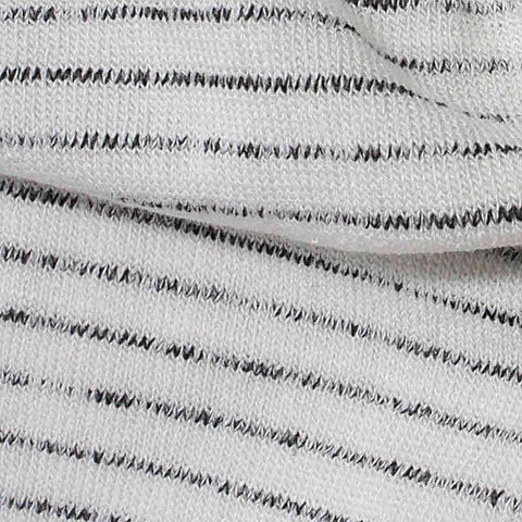 Black Horizontal-Stripe Jersey Knit, Polyester, 95 gsm