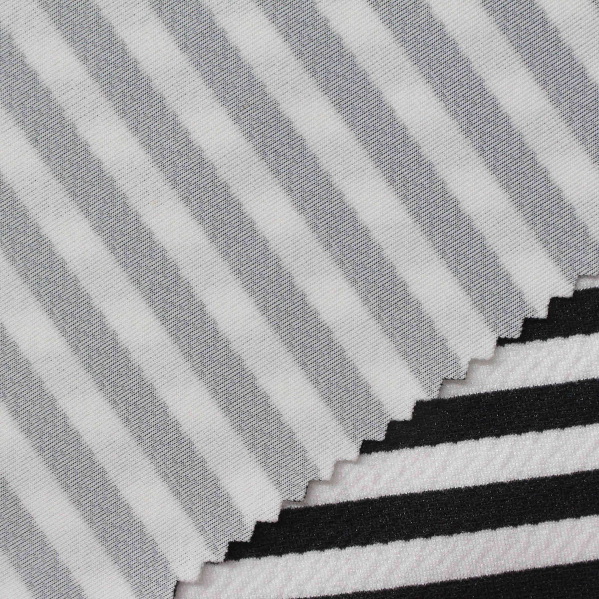 White Stripes Knit, Polyester