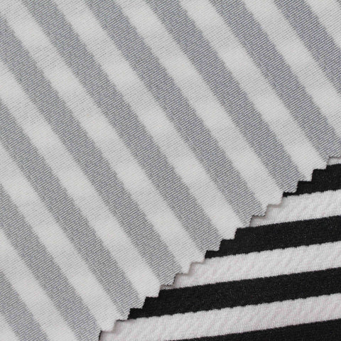 White Stripes Knit, Polyester