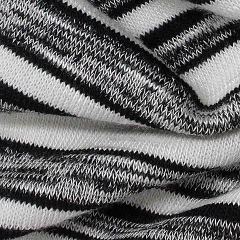 Black Horizontal-Stripe Rib Knit, Viscose-Poly, 233 gsm