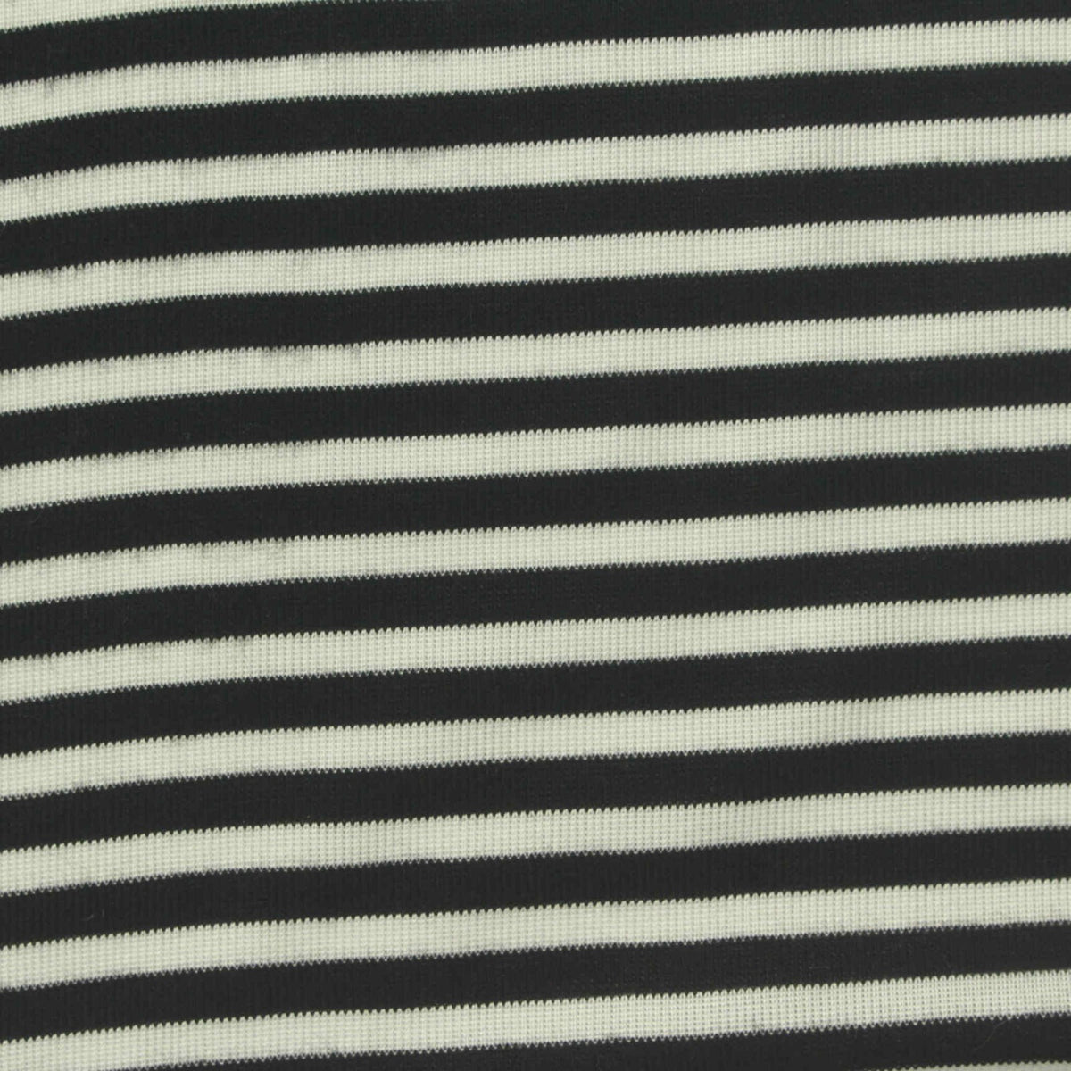 Black Horizontal-Stripe Rib Knit, Viscose-Poly, 161 gsm