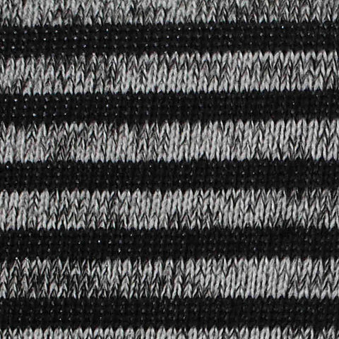 Black Horizontal-Stripe Knit, Polyester, 163 gsm