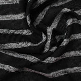 Black Horizontal-Stripe Knit, Polyester