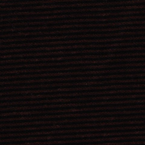 Dark Brown Horizontal-Stripe Knit, Poly-Viscose, 332 gsm
