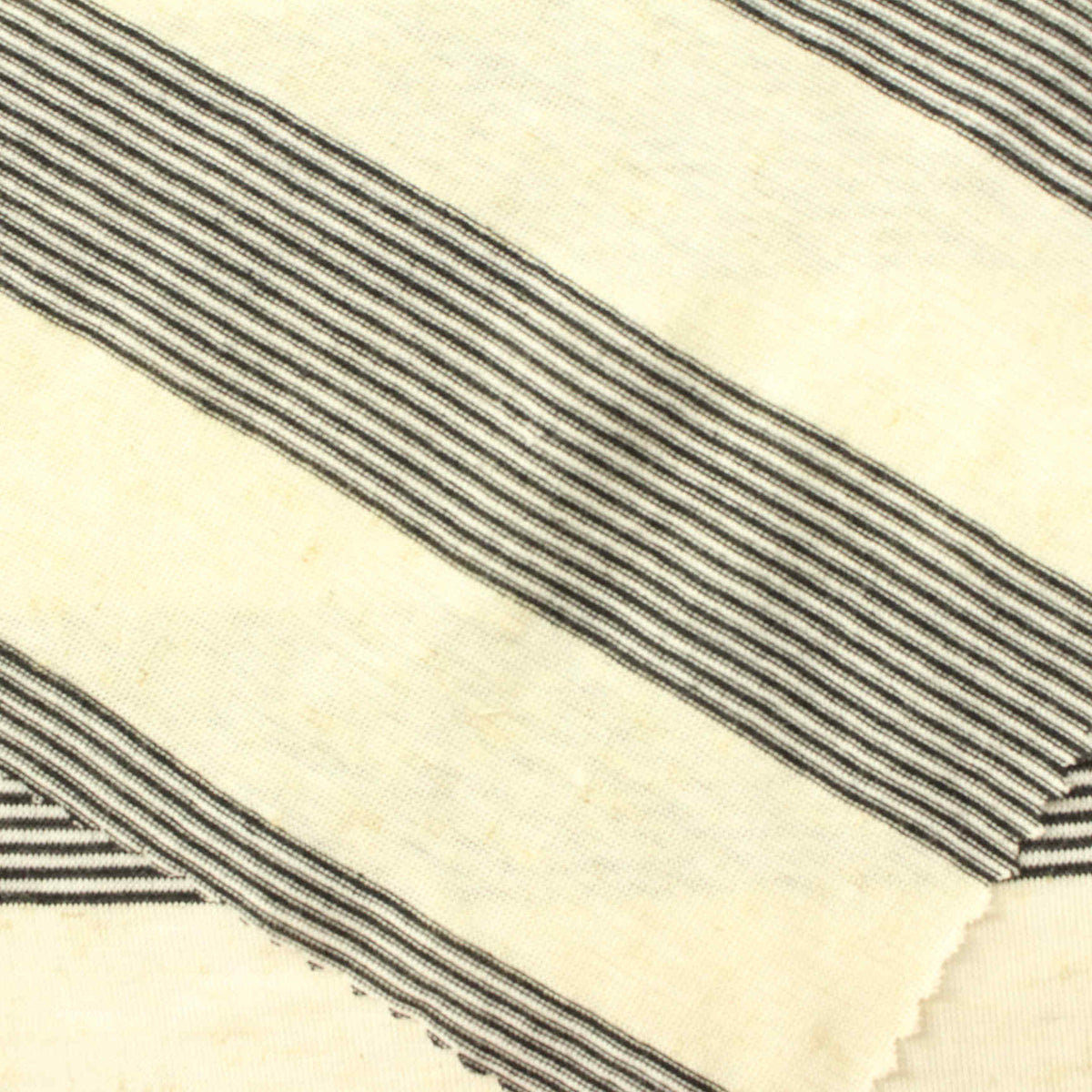Striped Viscose Polyester Knit Fabric, 131 gsm, 170 cm — White