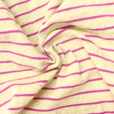 Magenta Stripes Knit, Viscose-Linen