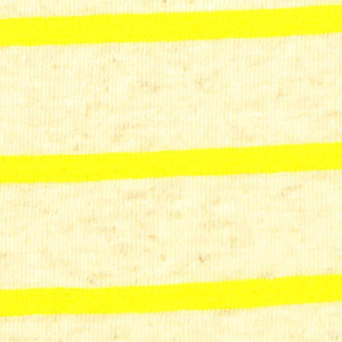 Yellow Horizontal-Stripe Knit, Viscose-Linen