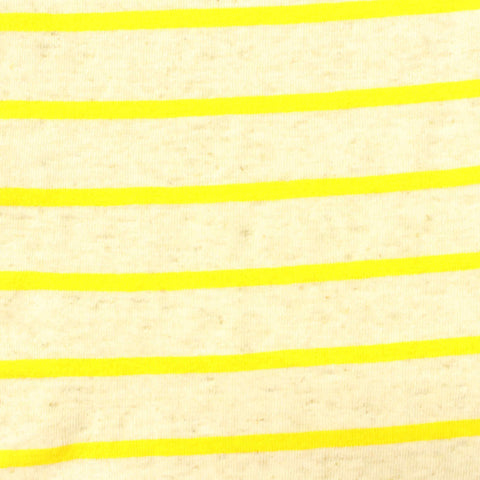 Yellow Horizontal-Stripe Knit, Viscose-Linen