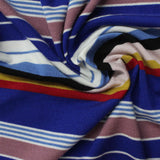 Blue Horizontal-Stripe Knit, Viscose