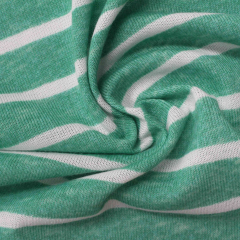 Green Horizontal-Stripe Knit, 205 gsm, 165 cm, ref EF-224211