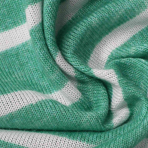 Green Horizontal-Stripe Knit, 205 gsm, 165 cm, ref EF-224211
